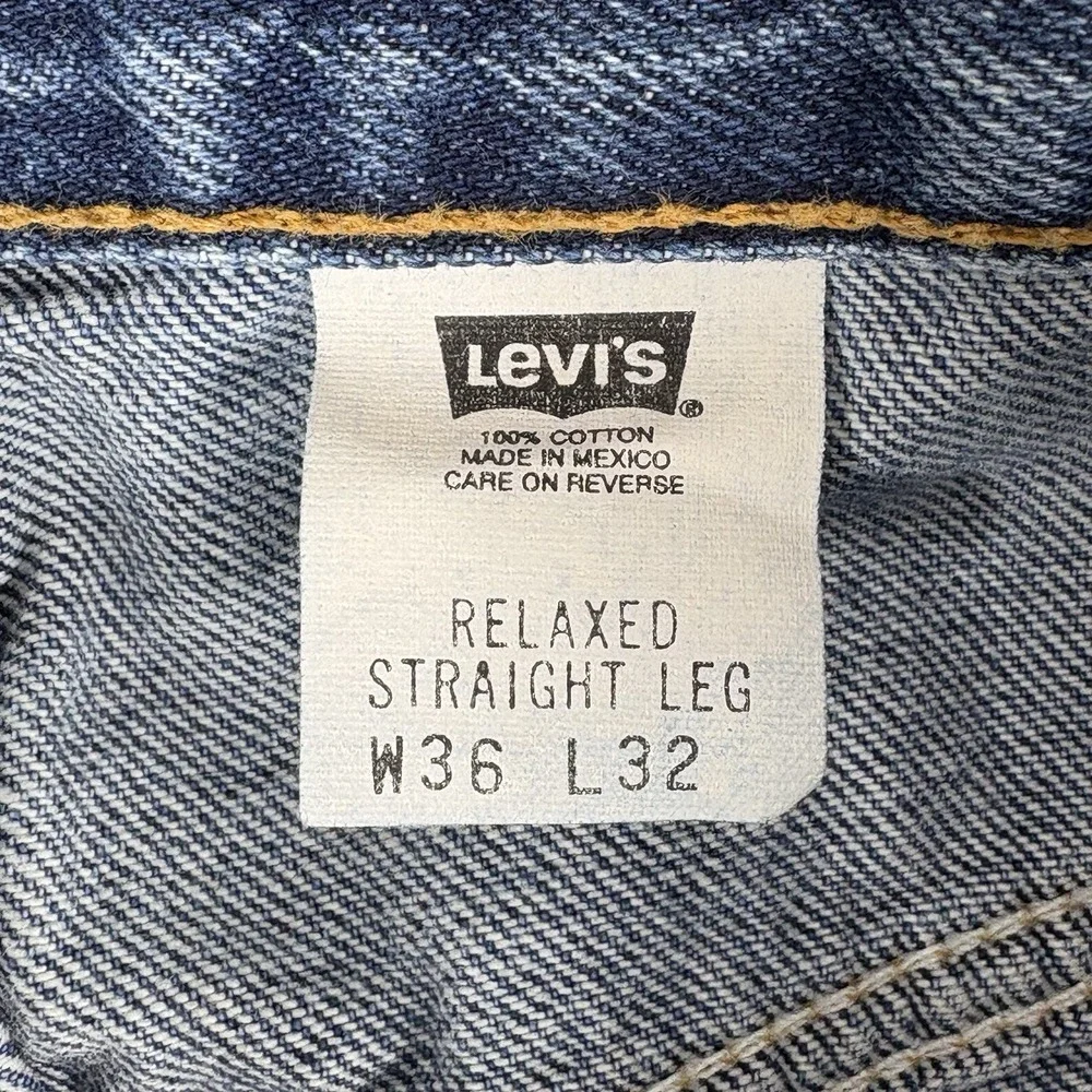 NWT Vintage‎ Y2K Levis Relaxed Straight Leg Jeans Mens Fits 35x32 Blue Skate NEW